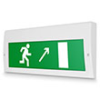 Световое табло «Направление к эвакуационному выходу направо вверх», Молния (220В РИП)